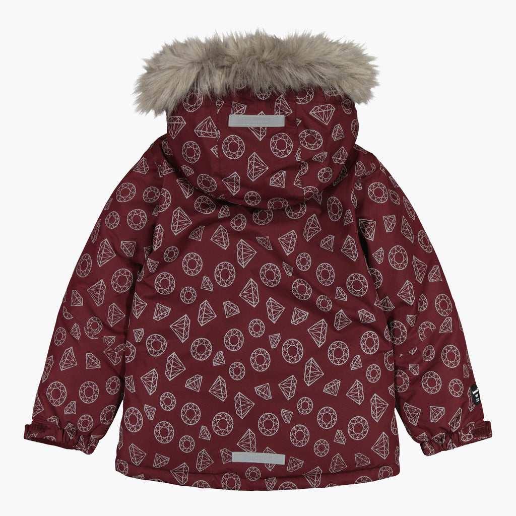 Kuoma Lasten toppatakki Beata, Luumu Sparkle Heijastava