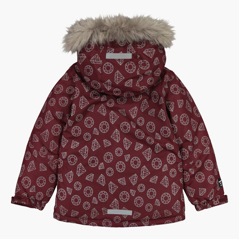 Kuoma Lasten toppatakki Beata, Luumu Sparkle Heijastava