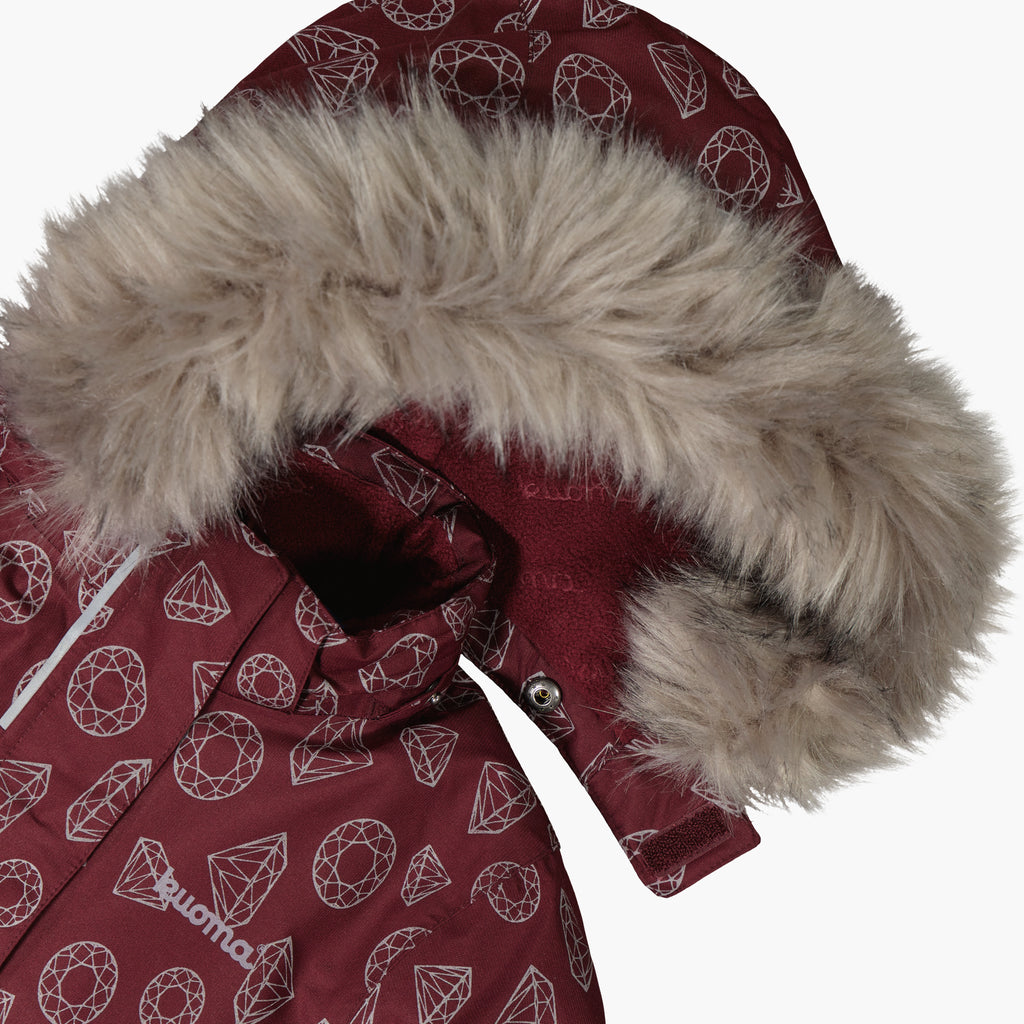 Kuoma Lasten toppatakki Beata, Luumu Sparkle Heijastava