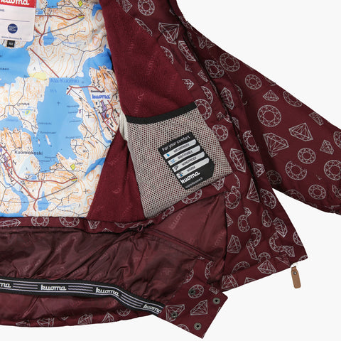 Kuoma Lasten toppatakki Beata, Luumu Sparkle Heijastava