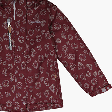 Kuoma Lasten toppatakki Beata, Luumu Sparkle Heijastava